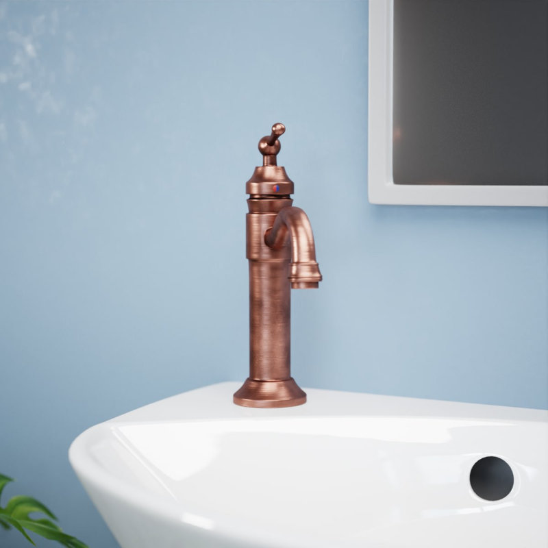 Robinet de salle de bain en cuivre antique