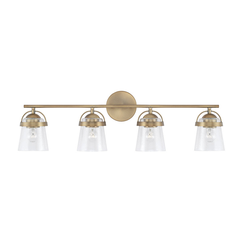 Madison 4 - Light Dimmable Vanity Light, Aged Brass