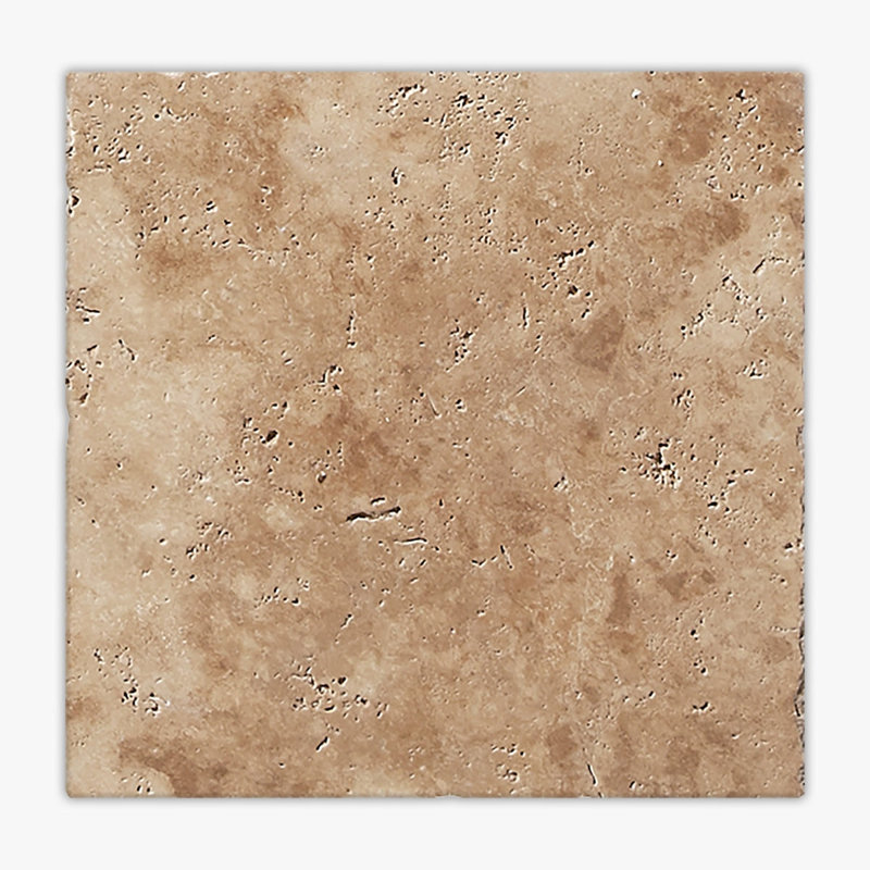Walnut Tumbled 16x16 Travertine Paver