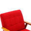 Chaises d'appoint confortables de style rétro avec cadre en bois rembourré pour le salon, fauteuils courbés de style Mid-Century moderne
