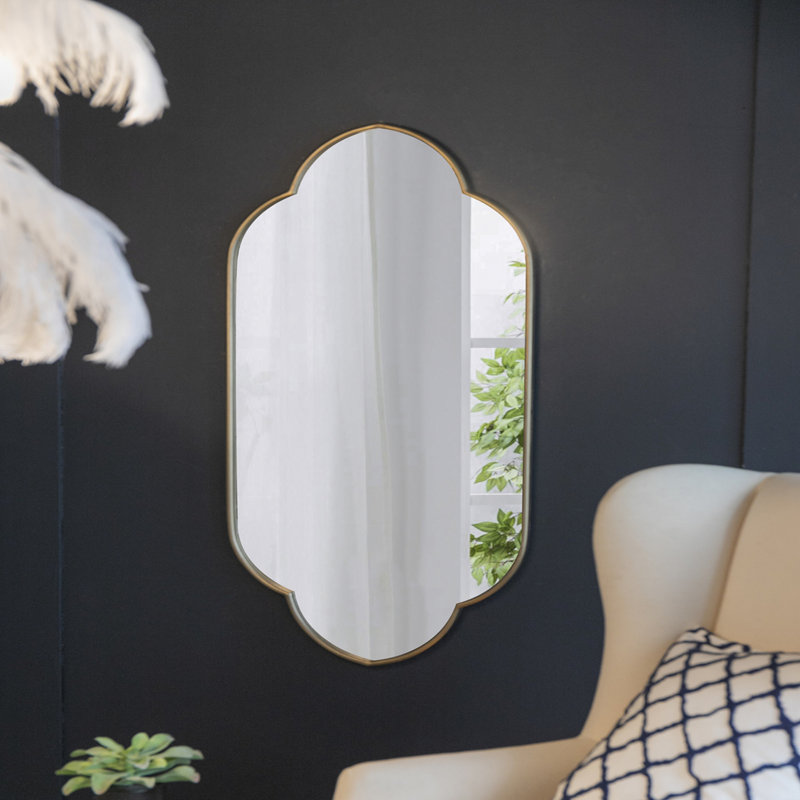 Miroir mural 22,4 x 1 x 48 po avec bords entaillés