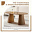 Table de salle à manger extensible ovale en bois naturel avec structure en panneau de fibres à densité moyenne