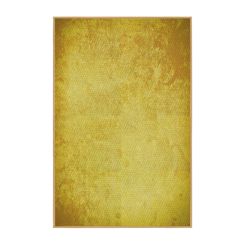 Tapis jaune en laine, Rectangle 2 pi x 4 pi