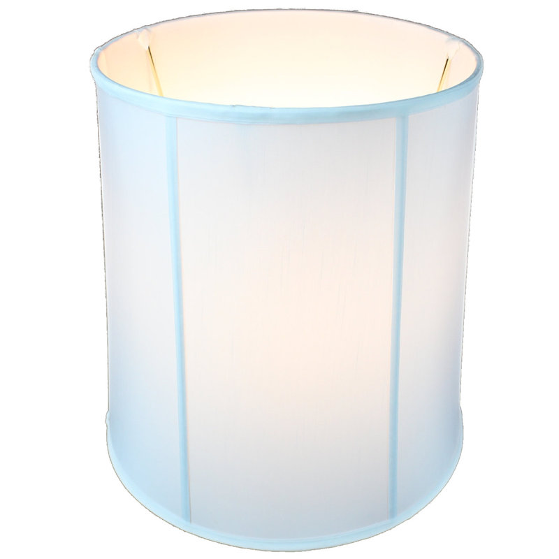 17'' H x 16'' W Silk Drum Lamp Shade, White