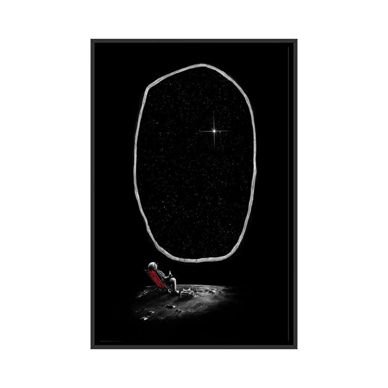 Espace refroidir par impression sur toile Nicebleed, H 26 po x l 18 po x P 1,5 po, Toile avec cadre noir, Pas de tapis