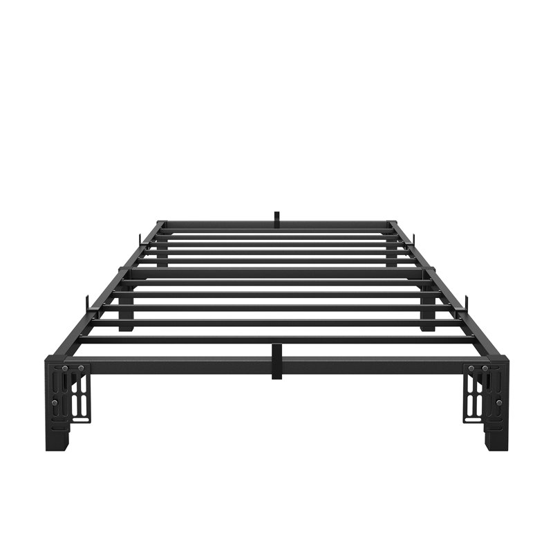 Cadre de lit en fer sans vis, lit métallique entièrement démontable à plat, montage moderne et facile, hauteur 20 cm, lit simple