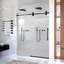 Porte de douche coulissante simple sans cadre de 44 à 48 po x H 76 po - Verre trempé transparent de 5/16 po (8 mm), conception à dérivation-129052678
