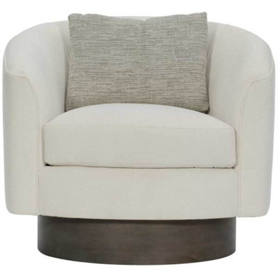 Camino Leather Swivel Barrel Chair