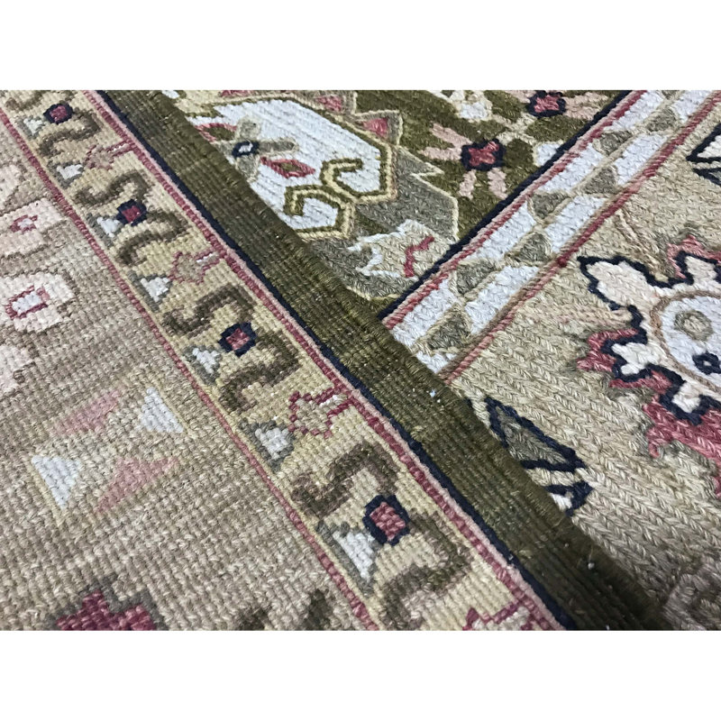 Wool Oriental Area Rug in Green