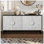 Grandes portes sculptées et épissées à facettes rétro combinées à des cadres pour table télé, buffets, armoires décoratives