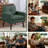 Meleri Mid Century Accent Chairs, Fabric Modern Accent Chair with Wooden Frame, Cozy Armchair Reading Chair with Comfy Back for Apartment, Living Room, Bedroom, Waiting Room-1246960553