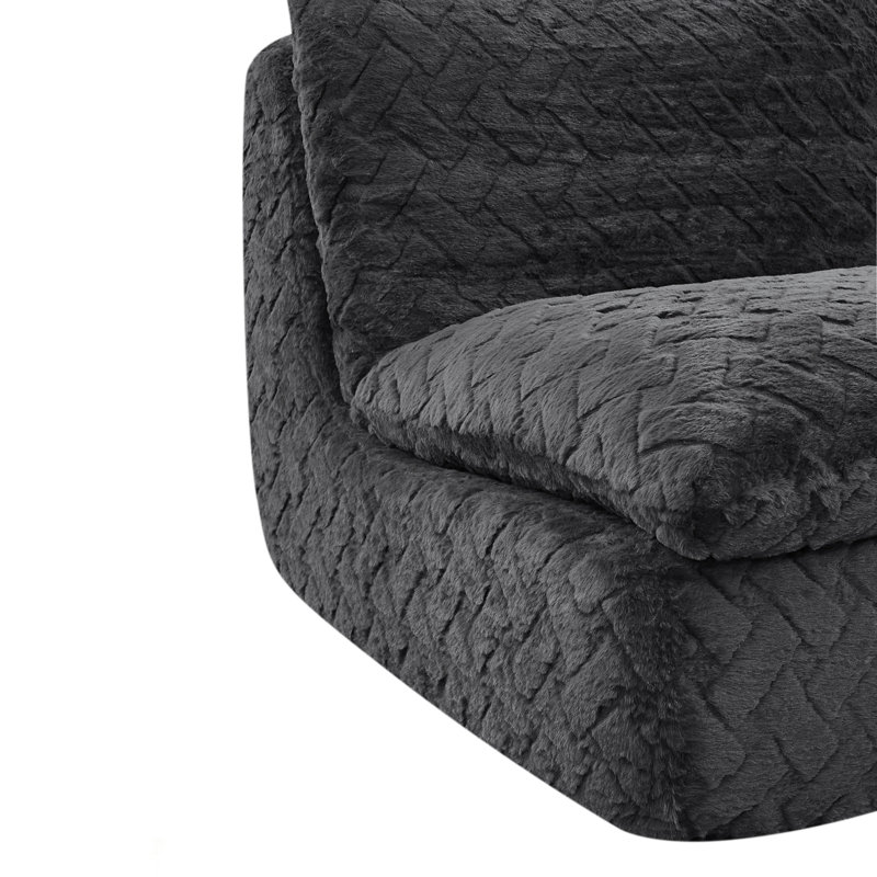 Fauteuil à compression complète avec repose-pieds pivotant Liyasi, Noir