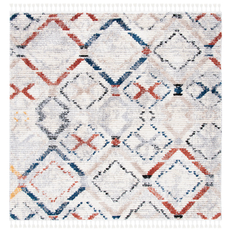 Morocco Performance Southwestern Rug, Square 6'7"
