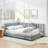 Reversible L-Shape Upholstered Platform Bed With Velvet Fabric Design-1286242306