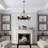 Liam 8 - Light Steel Dimmable Wagon Wheel Chandelier