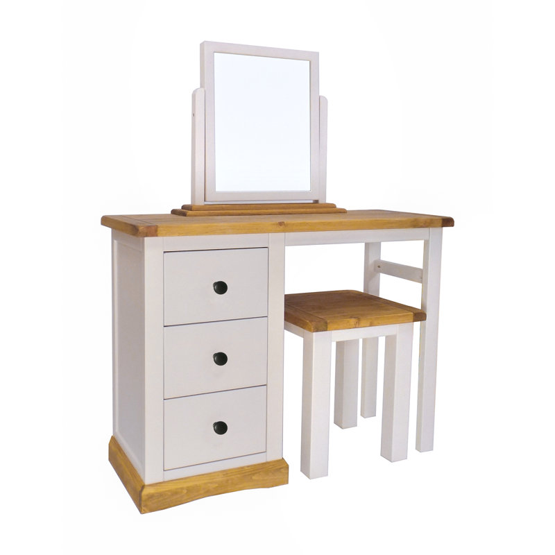 Bilst Dressing Table with Mirror, Grey/Black/Brown
