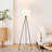 68.26'' Tripod Floor Lamp with Remote & Pull Chain, Bulb Included