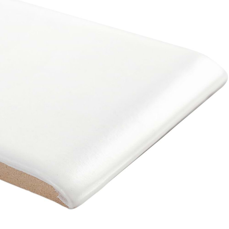 Basic White 3" Bullnose, White Matte