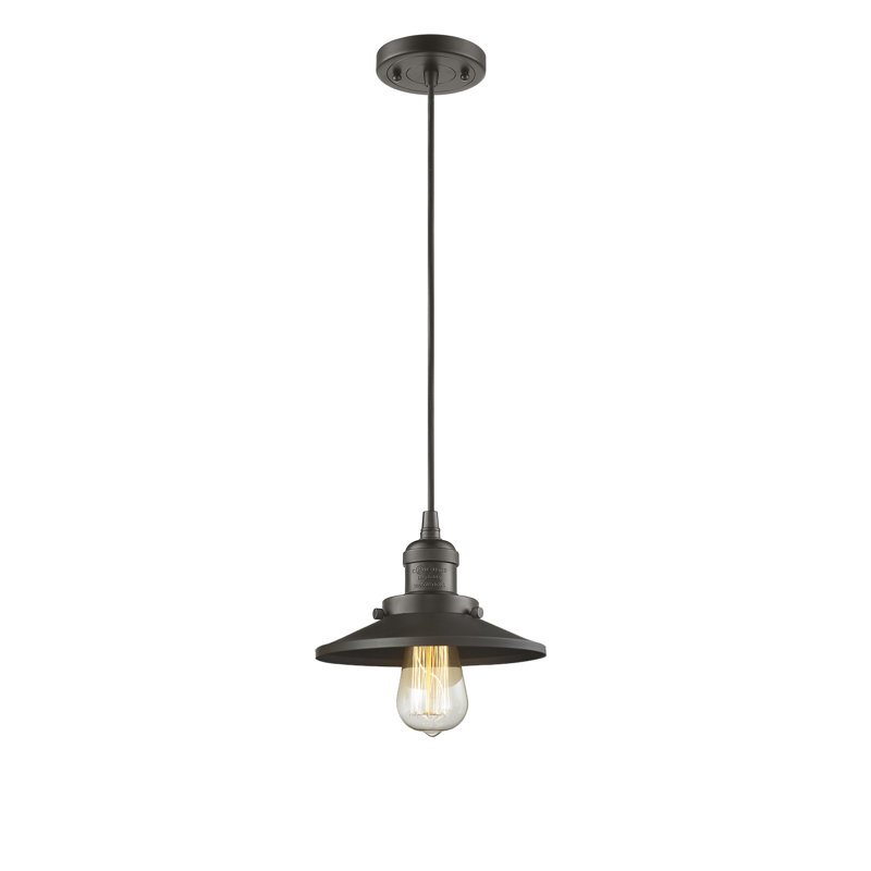 Luminaire suspendu conique à 1 lumière Gault, Bronze huilé