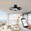 Ventilateur de plafond intérieur 22 po noir sans lame intelligent avec lumière, WiFi / Alexa / télécommande