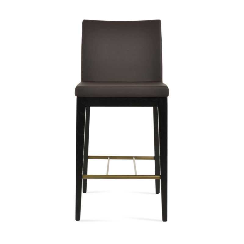 Tabouret de bar et de comptoir en bois de frêne noir Aria, Hauteur de l'assise: 24 po