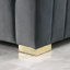 Canapé en velours de luxe 87 po avec 2 coussins Clifford, canapé moderne capitonné avec coussin en mousse à haute densité pour le salon, bleu-271814786-293635801
