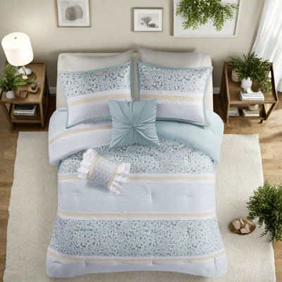 Elegant Comfort Bedding Sets, Seersucker Polyester, Farmhouse Style, Ideal For Home