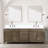 Brown Oak Double Bath Vanity 84 In. W X 22 In. D, With Cultured Marble Top-117980346