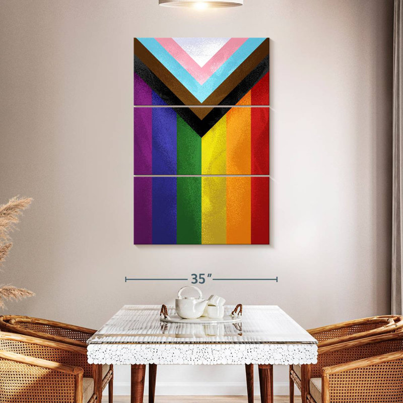 Khareem Modern Pride Flag, 50" H x 32" W