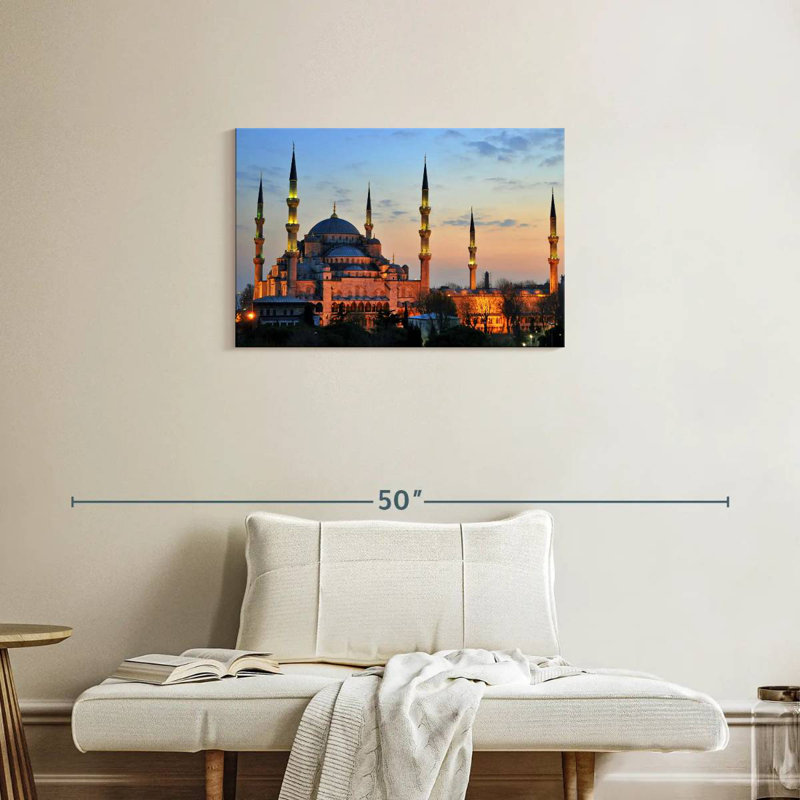 Blue Mosque Sunset Glow, H 20 po x l 30 po