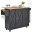 Armoire de rangement sur roulettes avec tiroir et tablettes pour îlot de cuisine