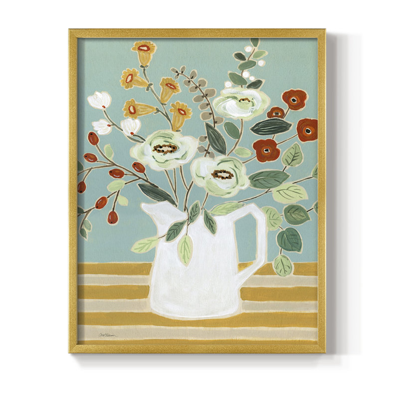 «Joyful Blossoms II», reproduction encadrée - bois massif, H 30 po x l 24 po, Doré
