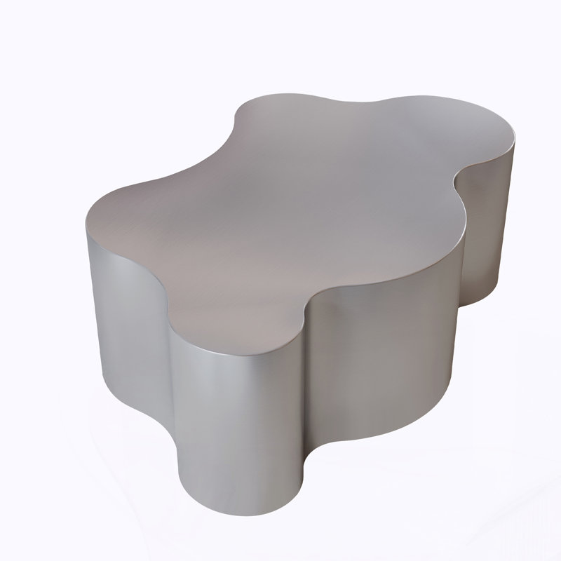 Table basse de luxe en acier inoxydable pour salon