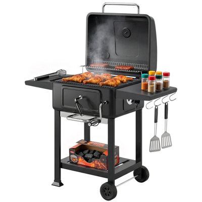 Outsunny 112cm W Charcoal Grill