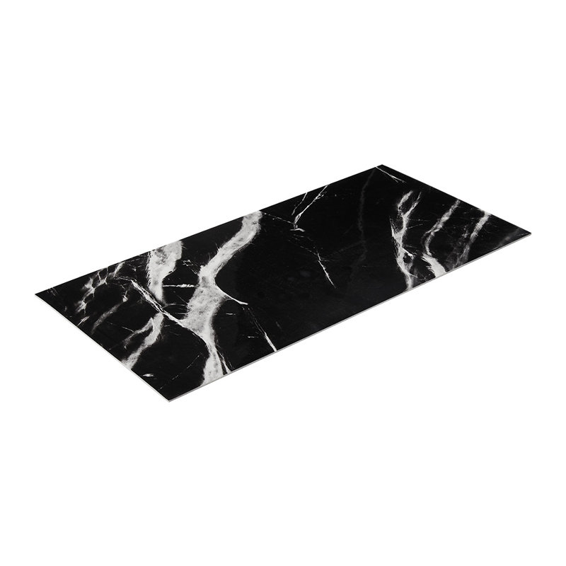 Polyvinyl Chloride (PVC) Peel and Stick Field Tile, 30 cm x 60 cm, Black