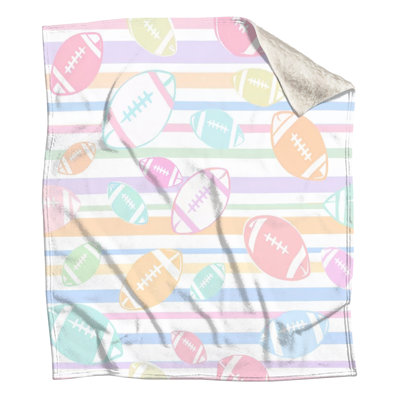 Football Striped Pattern Blankets