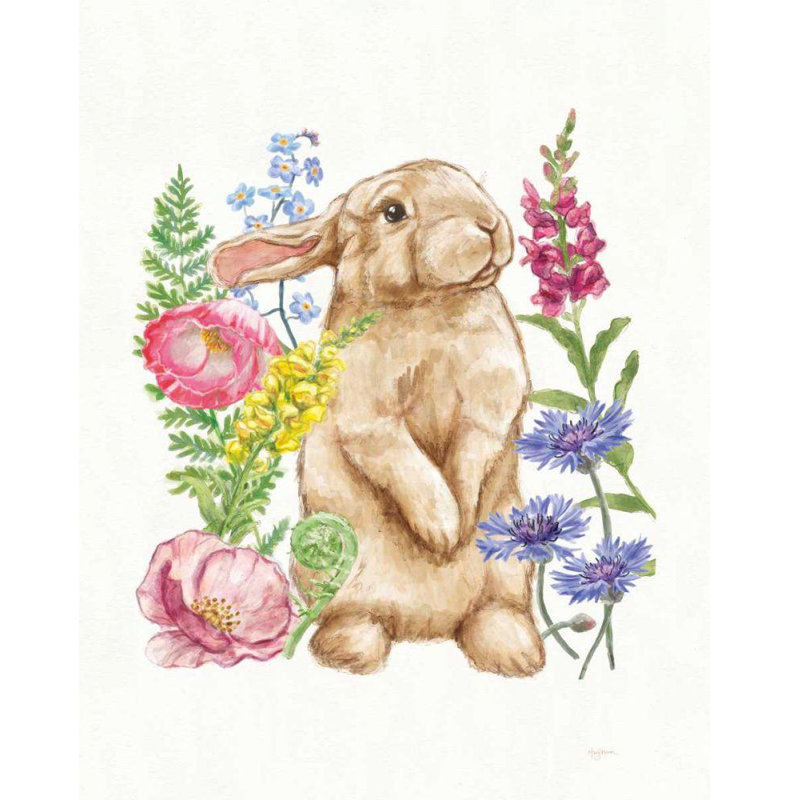 Art graphique sur toile tendue par August Grove® Urban, Mary, Sunny Buny III FB, H 18 po x l 15 po