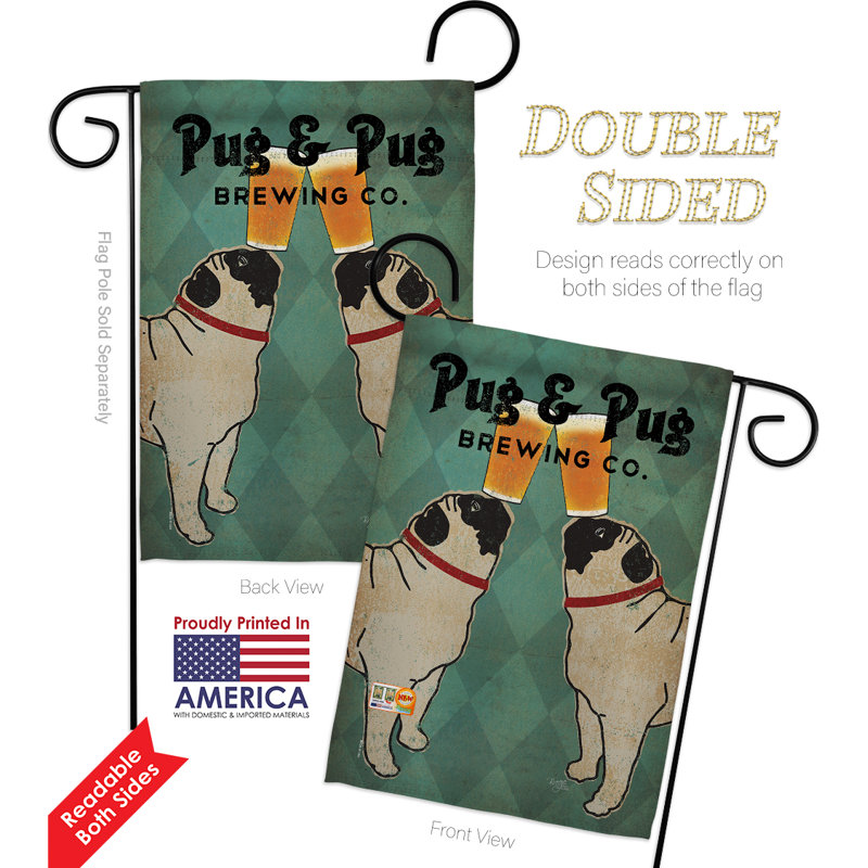 Double Sided 18.5'' H x 13'' W Polyester Flag Set