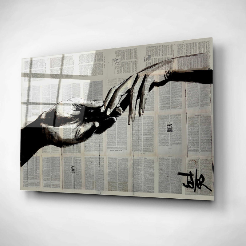 Art mural en verre Trinx «Adam Eve» par Loui Jover, H 12 po x l 16 po x P 0,13 po