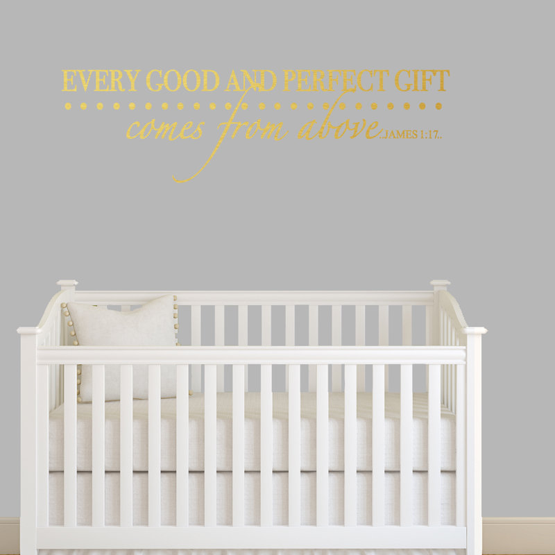 Jobe Text & Numbers Wall Decal, Gold