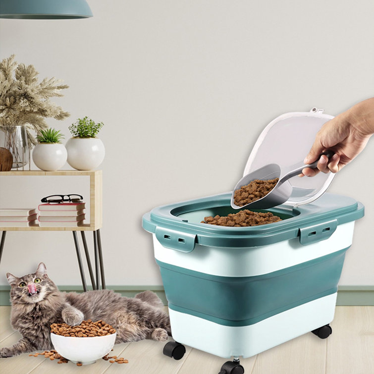 https://assets.wfcdn.com/im/1332564/resize-h755-w755%5Ecompr-r85/2566/256633699/Dog+Food+Storage+Container+with+Rolling+Wheel%2C+Collapsible+Dog+Food+Container+with+Travel+Silicone+Bowl+and+Scoop%2C+Folded+Cat+Food+Container+Kitchen+Rice+Storage.jpg