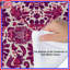 Édredon rose à motif damassé-123334821