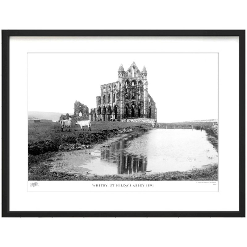 Whitby, St Hilda's Abbey 1891 1 Piece Single Picture Frame Wall Art, 40cm H x 50cm W x 2.3cm D