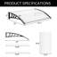 Dakota Fields 119.9cm W x 73.7cm D Plastic Cover Retractable Door / Window Awning-755904384