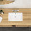 Lavabo de salle de bain rectangulaire encastré en céramique 18 "x 12" blanc avec trop-plein