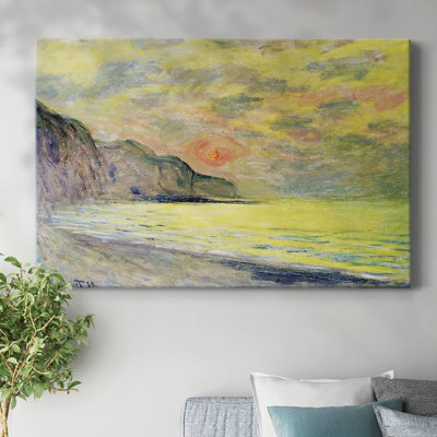 Sunset, Foggy Weather, Pourville, 1882-Gallery Wrapped Canvas