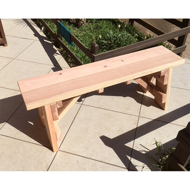 Banc de pique-nique Camilla Redwood, Beige, H 17 po x l 11 po x P 84 po