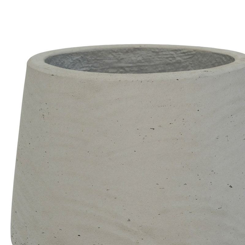 Round Textured Fiberstone Pot