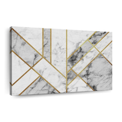 «Marble Texture Geometric Abstract», reproduction sur toile