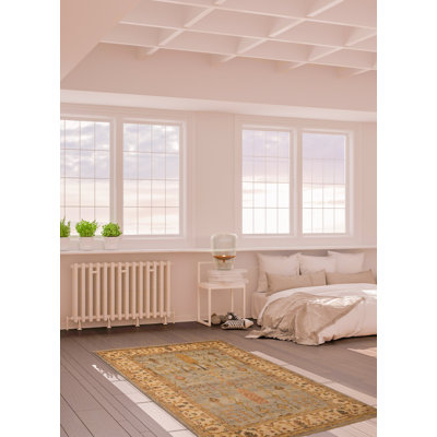 Jules Serapi Blue Rug 6'1" x 9'0"
